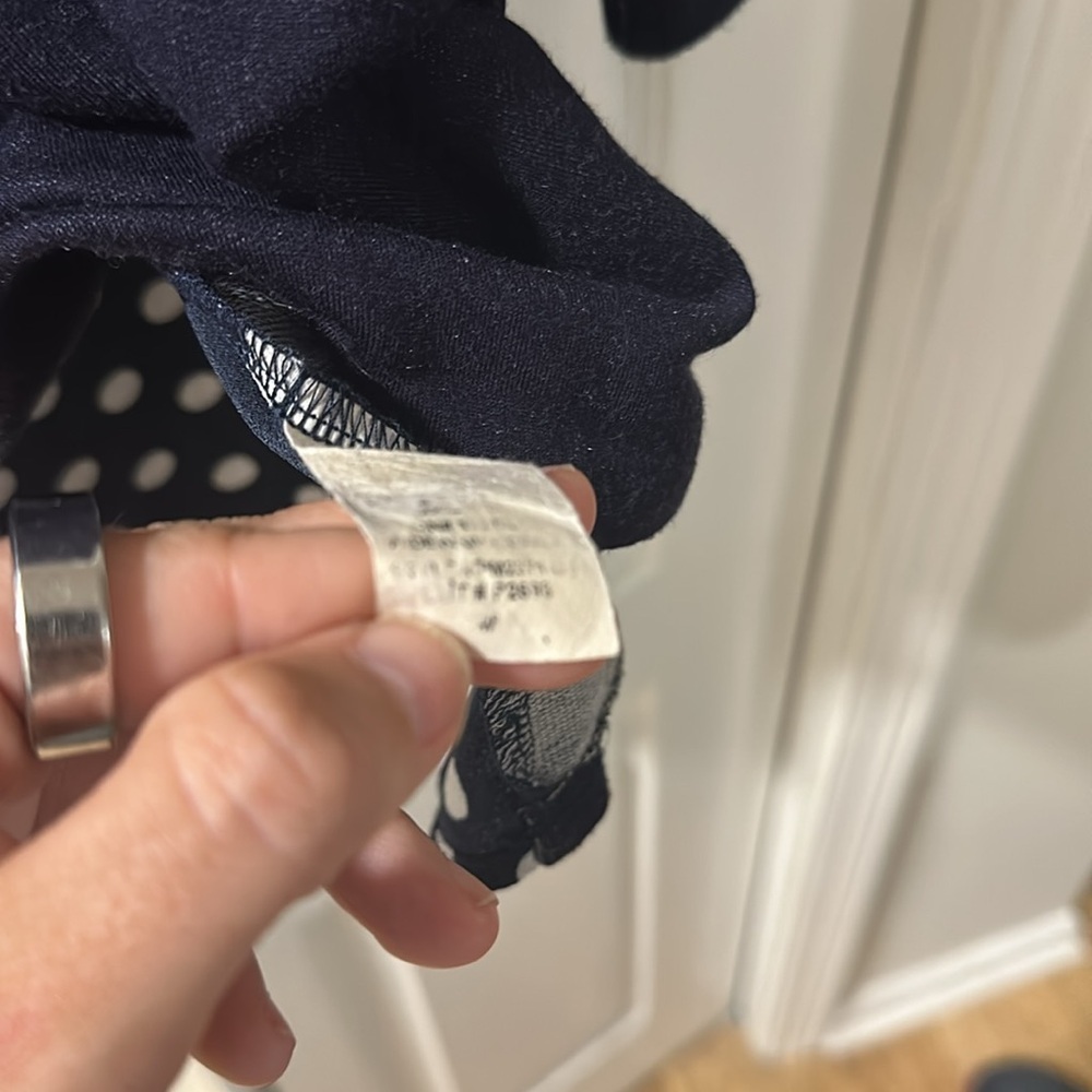 Paper Moon Navy Tunic Top Polka Dot Back Detail |3/4 Sleeve |Small - Picture 7 of 9